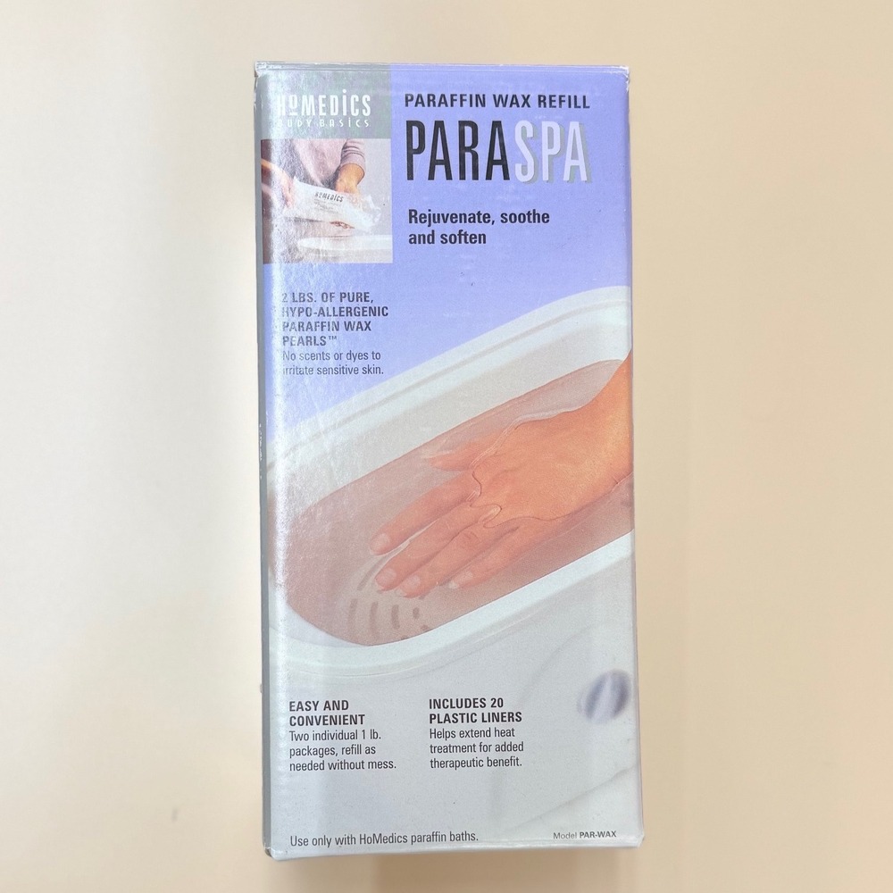 HoMedics ParaSpa Paraffin Wax Refill 2lb Unscented Pearls 20 Liners PAR-WAX NEW